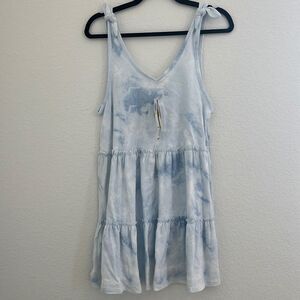 NWT - Juniors' Cotton Tiered Tie Dyed Cover-Up Dress